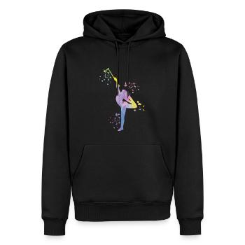 Gymnastin Mit Taktstock Rhythmische Sportgymnastik - Männer Premium Bio Hoodie - Schwarz - Vorne - Nico (187cm)