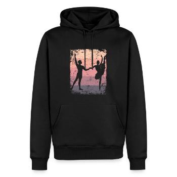 Ballett Tanz Paar Vintage Ballerina - Männer Premium Bio Hoodie - Schwarz - Vorne - Nico (187cm)