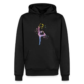 Gymnastin Mit Keulen Rhythmische Sportgymnastik - Männer Premium Bio Hoodie - Schwarz - Vorne - Nico (187cm)