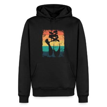 Ballettschuhe Vintage Frau Ballerina - Männer Premium Bio Hoodie - Schwarz - Vorne - Nico (187cm)