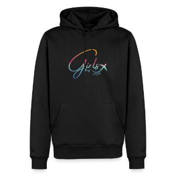 Week-end des filles Voyage Femmes Filles 2024 - Sweat à capuche Premium bio Homme - noir - Devant - Nico (187cm)