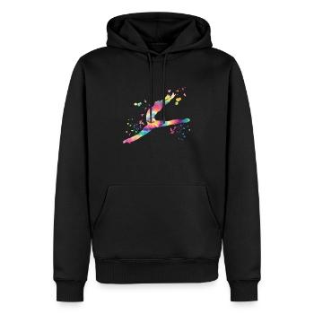 Ballet Danseur Colorsplash Man Ballerino - Sweat à capuche Premium bio Homme - noir - Devant - Nico (187cm)