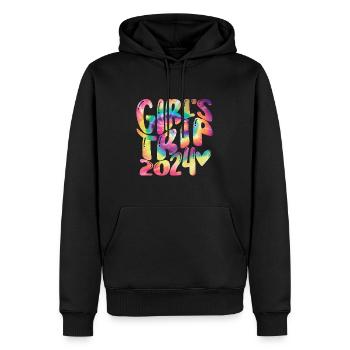 Week-end des filles Voyage Femmes Filles 2024 - Sweat à capuche Premium bio Homme - noir - Devant - Nico (187cm)