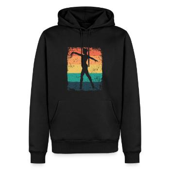 Ballett Tänzer Vintage Mann Ballerino - Männer Premium Bio Hoodie - Schwarz - Vorne - Nico (187cm)