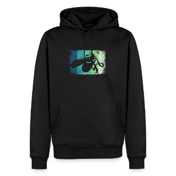Ballettschuhe Vintage Frau Ballerina - Männer Premium Bio Hoodie - Schwarz - Vorne - Nico (187cm)