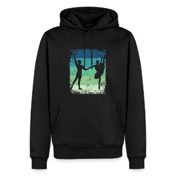 Ballet Dance Couple Ballerine Vintage - Sweat à capuche Premium bio Homme - noir - Devant - Nico (187cm)