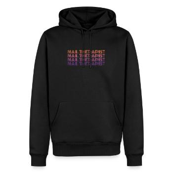 Thérapeute des ongles Drôle Nail Art Nail Tech - Sweat à capuche Premium bio Homme - noir - Devant - Nico (187cm)