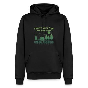 Family Holidays Making Memories - Men’s Premium Organic Hoodie - black - Front - Nico (187cm)