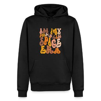 Groovy à l’époque de mes épices à la citrouille - Sweat à capuche Premium bio Homme - noir - Devant - Nico (187cm)