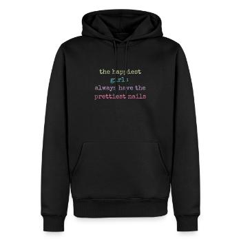 Les filles les plus heureuses ont les plus jolies - Sweat à capuche Premium bio Homme - noir - Devant - Nico (187cm)