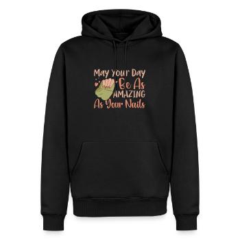 May Your Day Be As Amazing Nageltante - Männer Premium Bio Hoodie - Schwarz - Vorne - Nico (187cm)