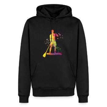 Stand Up Paddling Stand Up Board Sup - Männer Premium Bio Hoodie - Schwarz - Vorne - Nico (187cm)