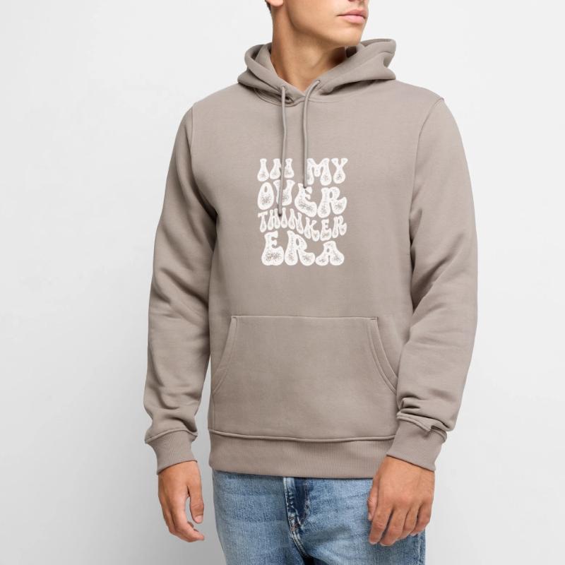 Dans mon ère Overthinker Overthink Sweat à capuche Premium bio Homme