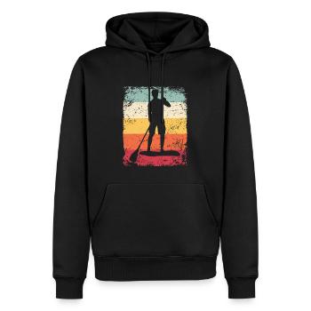 Stand Up Paddling Stand Up Board Sup - Männer Premium Bio Hoodie - Schwarz - Vorne - Nico (187cm)