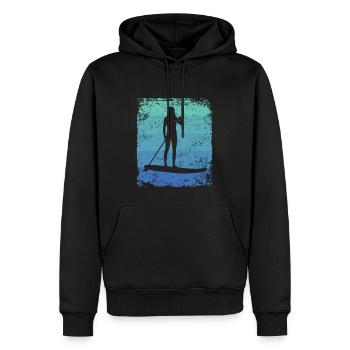 Stand Up Paddling Stand Up Board Sup - Männer Premium Bio Hoodie - Schwarz - Vorne - Nico (187cm)