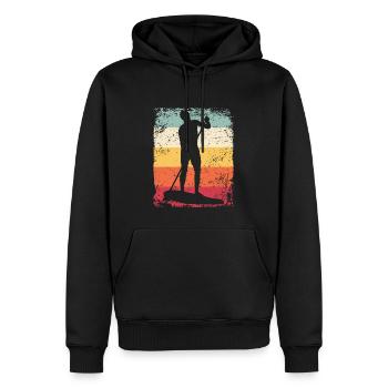 Stand Up Paddling Stand Up Board Sup - Männer Premium Bio Hoodie - Schwarz - Vorne - Nico (187cm)