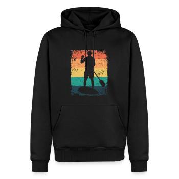 Stand Up Paddling Stand Up Board Sup - Männer Premium Bio Hoodie - Schwarz - Vorne - Nico (187cm)