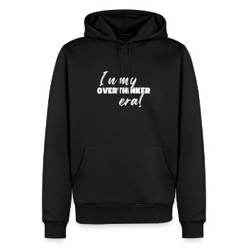 In My Overthinker Era Overthink - Men’s Premium Organic Hoodie - black - Front - Nico (187cm)