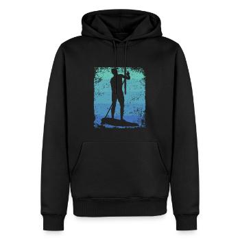 Stand Up Paddle Stand Up Board Sup - Sweat à capuche Premium bio Homme - noir - Devant - Nico (187cm)