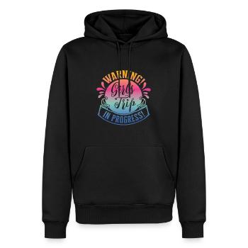 Avertissement Girls Trip En Cours - Sweat à capuche Premium bio Homme - noir - Devant - Nico (187cm)