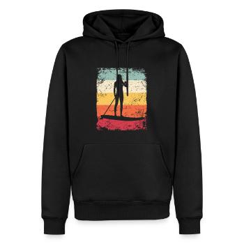 Stand Up Paddling Stand Up Board Sup - Männer Premium Bio Hoodie - Schwarz - Vorne - Nico (187cm)