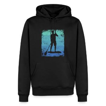Stand Up Paddle Stand Up Board Sup - Sweat à capuche Premium bio Homme - noir - Devant - Nico (187cm)