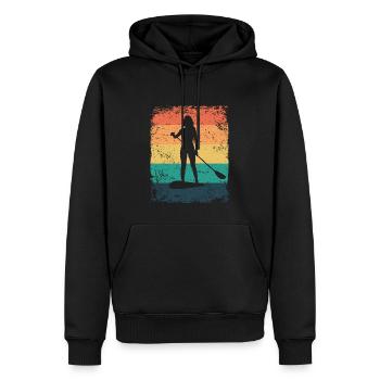 Stand Up Paddle Stand Up Board Sup - Sweat à capuche Premium bio Homme - noir - Devant - Nico (187cm)
