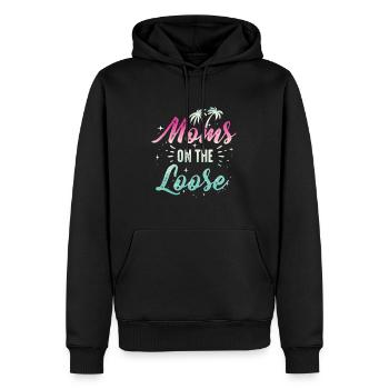 Mamans Sur Le Voyage Des Copines En Liberté - Sweat à capuche Premium bio Homme - noir - Devant - Nico (187cm)