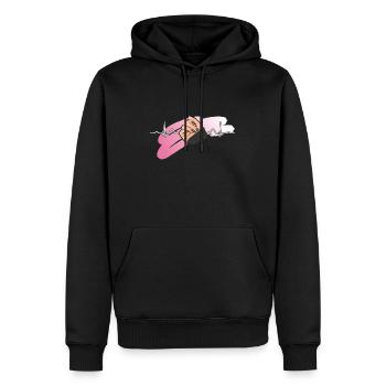 Heartbeat Nail Design Nail Studio Tech - Sweat à capuche Premium bio Homme - noir - Devant - Nico (187cm)