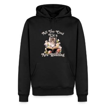 Alle Coolen Kids Lesen katze - Männer Premium Bio Hoodie - Schwarz - Vorne - Nico (187cm)