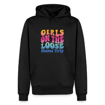 Girls On The Loose moms Friends Trip - Men’s Premium Organic Hoodie - black - Front - Nico (187cm)