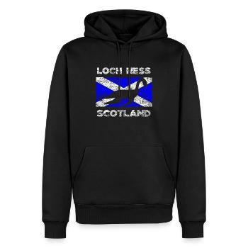 Drapeau écossais en détresse de Nessie Saltire - Sweat à capuche Premium bio Homme - noir - Devant - Nico (187cm)