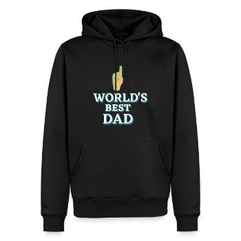 Le meilleur papa du monde - Sweat à capuche Premium bio Homme - noir - Devant - Nico (187cm)