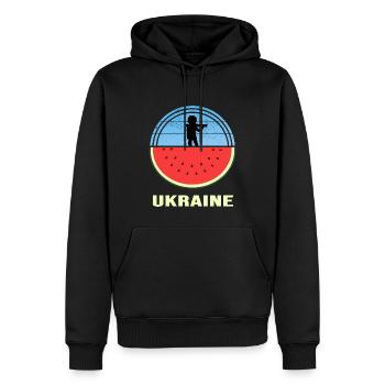 Cherson UKRAINE Oblast Kherson Wassermelone - Männer Premium Bio Hoodie - Schwarz - Vorne - Nico (187cm)