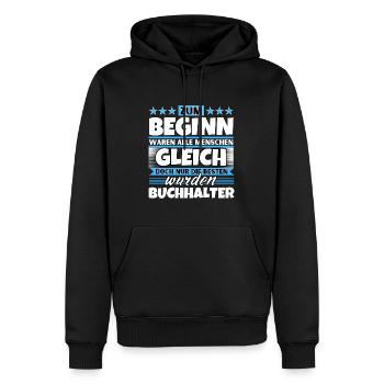Zum Beginn gleich die besten wurden Zum Beginn gle - Männer Premium Bio Hoodie - Schwarz - Vorne - Nico (187cm)