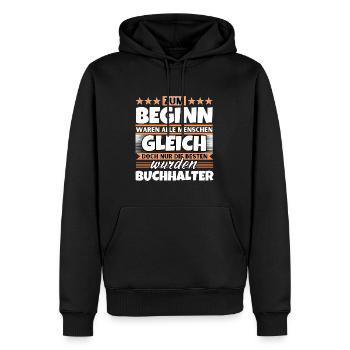 Zum Beginn gleich die besten wurden Zum Beginn gle - Männer Premium Bio Hoodie - Schwarz - Vorne - Nico (187cm)
