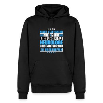 Unübertroffene Leistung als Neurologe - Männer Premium Bio Hoodie - Schwarz - Vorne - Nico (187cm)