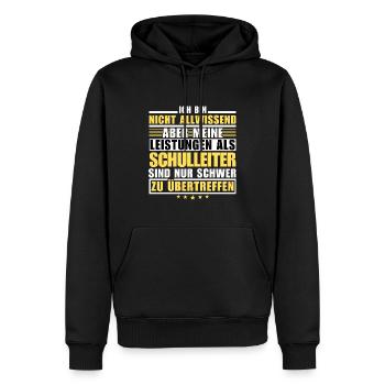 Des performances inégalées en tant que directeur d’école - Sweat à capuche Premium bio Homme - noir - Devant - Nico (187cm)