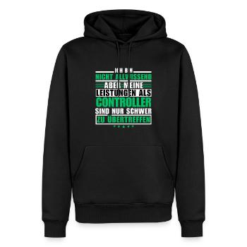 Unmatched performance as a controller - Men’s Premium Organic Hoodie - black - Front - Nico (187cm)