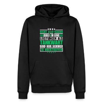 Unrivalled performance as a petrol station attendant - Men’s Premium Organic Hoodie - black - Front - Nico (187cm)