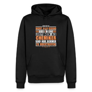 Unübertroffene Leistung als Chemiker - Männer Premium Bio Hoodie - Schwarz - Vorne - Nico (187cm)