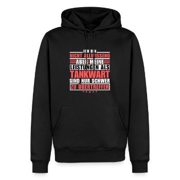 Unrivalled performance as a petrol station attendant - Men’s Premium Organic Hoodie - black - Front - Nico (187cm)