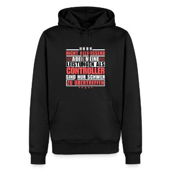 Unmatched performance as a controller - Men’s Premium Organic Hoodie - black - Front - Nico (187cm)