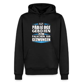 L’éducateur a décroché le mauvais emploi - Sweat à capuche Premium bio Homme - noir - Devant - Nico (187cm)