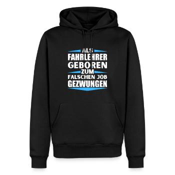 Un moniteur d’auto-école a décroché le mauvais emploi - Sweat à capuche Premium bio Homme - noir - Devant - Nico (187cm)