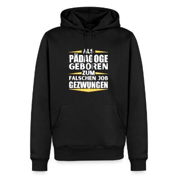 L’éducateur a décroché le mauvais emploi - Sweat à capuche Premium bio Homme - noir - Devant - Nico (187cm)