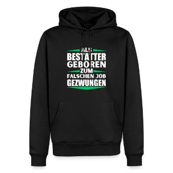 Undertaker landed in the wrong job - Men’s Premium Organic Hoodie - black - Front - Nico (187cm)