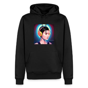 Musiclover, musician Character Design - Männer Premium Bio Hoodie - Schwarz - Vorne - Nico (187cm)