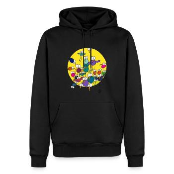 Vögel beobachten Dich - Männer Premium Bio Hoodie - Schwarz - Vorne - Nico (187cm)