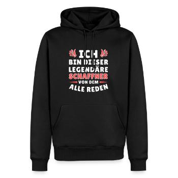 Ich bin dieser legendäre Schaffner - Männer Premium Bio Hoodie - Schwarz - Vorne - Nico (187cm)